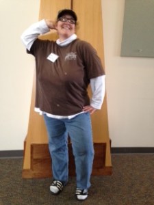 I did this pose because Janet was all dressed up, but I wasn't.  ;)